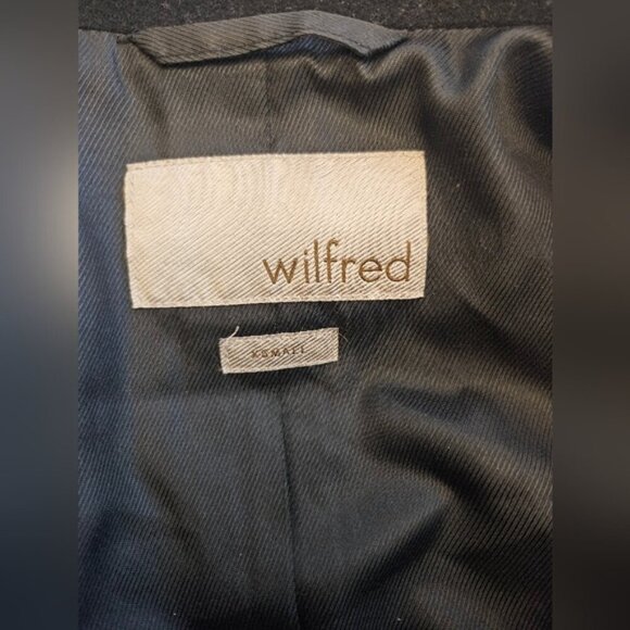 Aritzia Wilfred Women's Wool Cashmere Pea Coat. XS Black Double Breasted - Picture 8 of 11